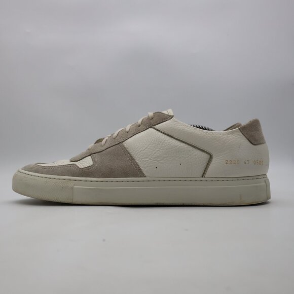 Common Projects Bball Low Grey White Suede Leather Men's EU 47 Made In Italy - Picture 4 of 10